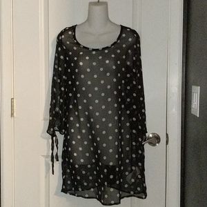 Roxy polka dot swim cover up